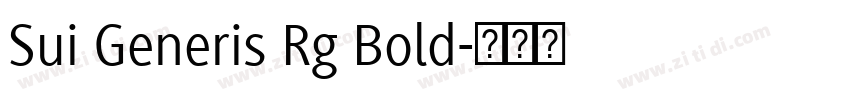 Sui Generis Rg Bold字体转换